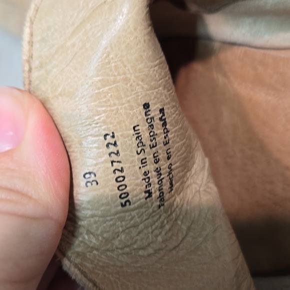 Free People Women At Ease Snakeskin Beige Leather Loafer Mule shoes sz 8.5 - Picture 9 of 16